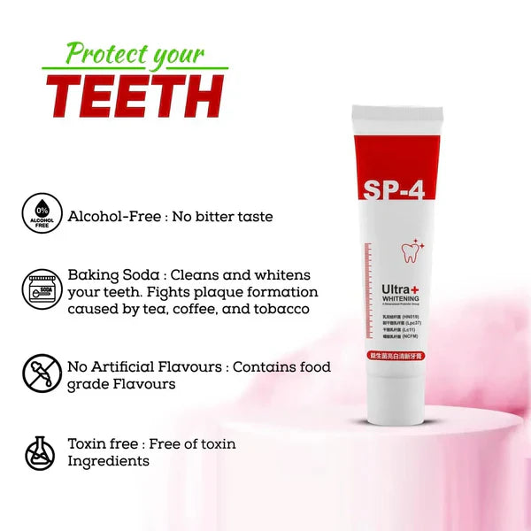 Intense teeth whitening toothpaste